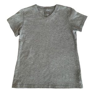 C9 by Champion T-Shirt Duo Dry Logo V-Neck Short Sleeves Gray Girls Size L